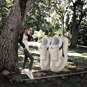 Zapatillas deportivas casuales de mujer estilo coreano ZC Torre con cordones, suela gruesa y tacón alto, forro de malla, novedad otoño 2026 - Product Image 3