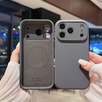 Coque en silicone liquide pour iPhone 18 Pro Max//17/16 avec adsorption magnétique intégrée, couverture intégrale, découpes précises, antichoc
