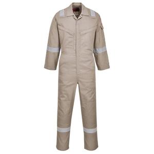 PORTWEST - FR21KHRXXXL Resistente a las llamas Peso súper ligero 210g Overol antiestático caqui ROPA DE TRABAJO RESISTENTE A LAS LLAMAS - Product Image 1