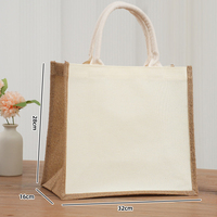 21*23*15cm Harga Pabrik Layanan Desain OEM Tas Jute Kustomisasi Cetak Gambar atau Logo Anda