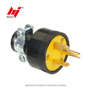 Enchufe de hoja recta NEMA, enchufe de alimentación de PVC de 5-20P, 20 Amp, 125V, certificación UL - Product Image 1