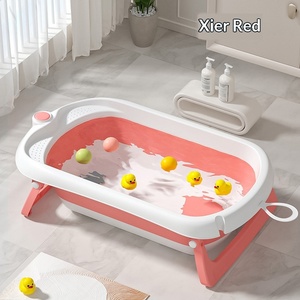 Bañera Grande de Plástico para Bebés Recién Nacidos, Diseño Plegable 6 en 1 con Sensor de Temperatura, para Uso Doméstico, Juego de Bañera para Sentarse y Acostarse - Product Image 6