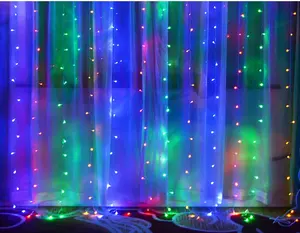 8 modalità <span class=keywords><strong>USB</strong></span> LED sipario ghirlanda luci in rame luci di natale capodanno per decorazioni Festival camera da letto stile albero - Product Image 1