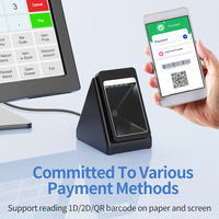 Lecteur de codes-barres omnidirectionnel 2D de bureau, lecteur de paiement par code QR, étanche IP52, en stock