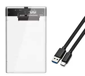 Penutup Hdd SATA Tipe C 3.1 Tiongkok Casing Eksternal Usb 3.1 HDD Hard Disk untuk SSD/HDD 2.5 Inci