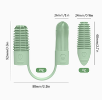 Nouveautés Brosse à dents pour animaux Brosse à dents à doigt Nettoyage dentaire pour chiens et chats Manchon de doigt Outil de nettoyage buccal Fournitures pour animaux de compagnie