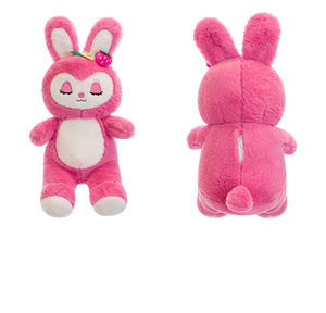HECION morbido carino fragola fiaba rosa dormire Bedtime coniglio peluche bambola carino regalo di pasqua bambole regalo Barbiepink - Product Image 5