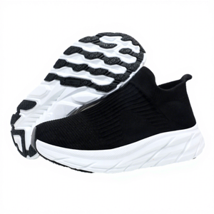 Chaussures de sport décontractées unisexes pour la marche et la course, tige en tissu extensible, logo personnalisé, semelle intérieure respirante en EVA, semelle en caoutchouc - Product Image 1