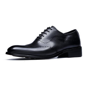 Chaussures Derby pour hommes en cuir véritable, bout carré, logo personnalisé de luxe, fabrication artisanale, respirantes, légères, pour affaires - Product Image 5