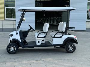 Carrito de Golf Eléctrico Blanco con Elegantes Neumáticos Todoterreno, Esencial <span class=keywords><strong>para</strong></span> Campos de Golf de 18 Hoyos, Resorts y Hostelería Empresarial - Product Image 3
