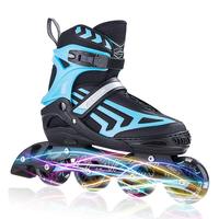 Patines De Ruedas clignotantes complètes pour les sports de plein air chaussures de patins à roues alignées de taille réglable pour enfants et adultes garçon fille