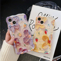 Coque Souple en TPU Motif Fleur pour iPhone 14, iPhone 13, 17 Pro, 17 Pro Max, 17 – Étui Anti-Lumière Bleue Exclusif pour Filles