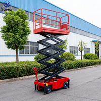 4-14m Hydraulische Scherenhebebühne Outdoor-Scherenhebebühne Geländereifen Bauqualität Selbstfahrend Emissionsfrei