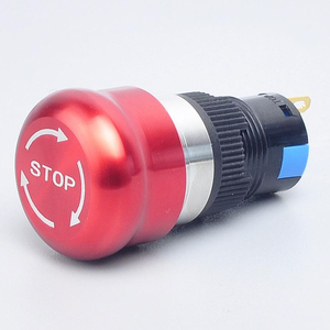 Bouton d'arrêt d'urgence 19mm 22mm 1NO1NC Tête de champignon rouge en acier inoxydable étanche 3A 220V CE pour machine - Product Image 2