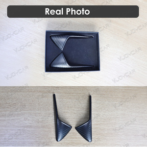 Couvercle de caméra latérale en fibre de carbone véritable pour Tesla Model 3/Y 2024-2025 Amélioration décorative à coller pour accessoires extérieurs - Product Image 6