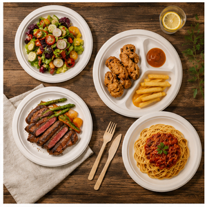 Platos Desechables Biodegradables de <span class=keywords><strong>Bagazo</strong></span> de Caña, Platos Compostables Resistentes para Fiestas y Catering - Product Image 6