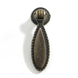 Poignée de tirage en bronze antique en forme de goutte d'eau, boutons de tiroir vintage, quincaillerie de meubles rétro en alliage de zinc, poignées de meuble - Product Image 1