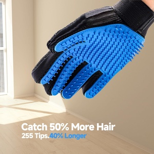 Wholesale <b>Pet</b> Dog Grooming Massage Glove Five Fingers Hair Removal Cat <b>Pet</b> Silicone Glove Bath Washing Hair Glove - Product Image 2