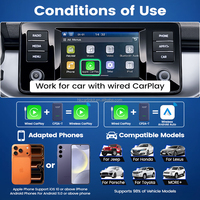 Kit Carlink Ota Upgrade Dual Usb CP2AT filaire vers sans fil Carplay Android Auto Adaptateur Contrôle vocal Stéréo Ai Box pour Apple Waze