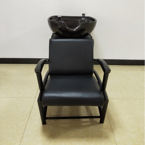 <b>Black</b> Salon Furniture Set Beauty Salon <b>Shampoo</b> Bed Chair Basin <b>Shampoo</b> Bowls Sink and Chairs <b>Black</b> <b>Shampoo</b> Chair - Product Image 5