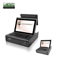 Système de caisse enregistreuse de bureau ABS intégré avec clavier programmable 78 touches, ensemble complet avec scanner, modèle POS ABS 1900 J 1900 CPU Windows