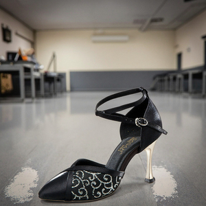 Scarpe da <span class=keywords><strong>donna</strong></span> Glitter argento a punta <span class=keywords><strong>Tango</strong></span> e ballo da sala modello 7903 con soletta morbida e scarpe Salsa - Product Image 4