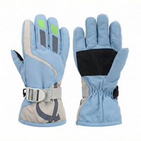 Gants de ski imperméables en nylon à doigts entiers, isolés thermiquement, antidérapants, avec sangle à boucle élastique pour le snowboard et les activités de plein air en hiver
