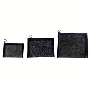 Modern Portable A4 A5 A6 China Mesh Transparent Cosmetic Bag <b>Set</b> with Silk Screen Printed <b>Pencil</b> <b>Case</b> - Product Image 6