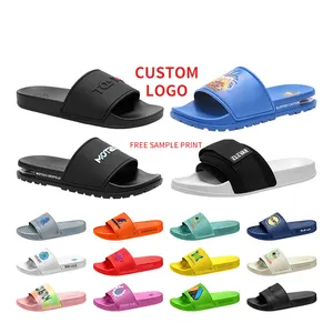 Commercio all'ingrosso Logo personalizzato stampa diapositive fornitore estivo di alta qualità completo sandalo personalizzato diapositive 2022 sandali con plateau