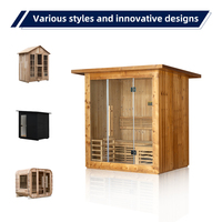 Cabine SPA Sauna Bain Salle de douche à vapeur intérieure Sauna traditionnel à vapeur sèche Sauna chaud traditionnel pour 2 personnes Extérieur
