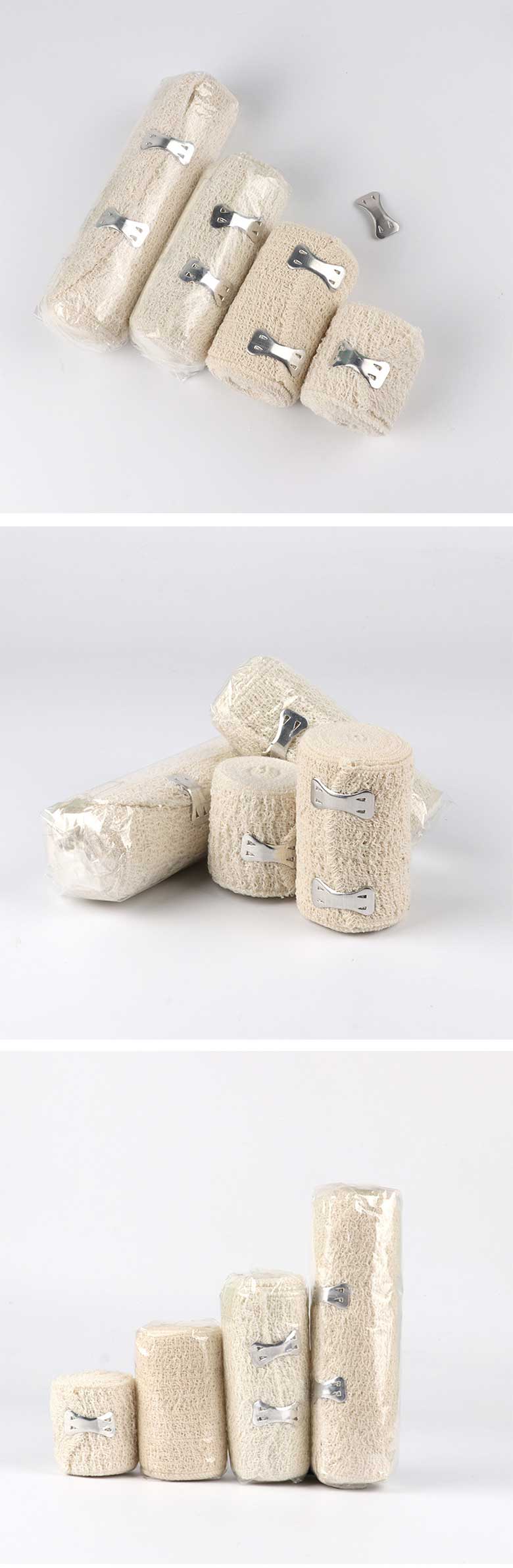 Adhesive stretch spandex elastic crepe bandage high compression elastic spandex wrinkle bandage