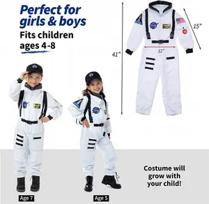 Profissional uniforme personagem jogar brinquedos espaçosos, simples cosplay fantasia para meninas e meninos