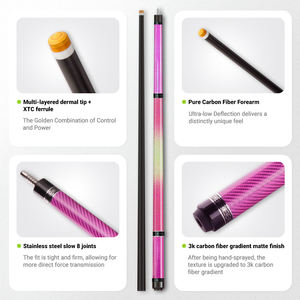 Neue Modische 1/2 Carbonfaser-Billardqueue 57 Zoll Länge mit 11,8/12,5mm Spitze für Snooker - Product Image 4