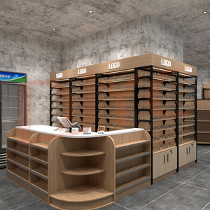 Siêu thị Heavy Duty Kệ Gỗ Kim Loại Thiết kế kệ hiển thị giá đứng cho cửa hàng trung tâm - Product Image 3