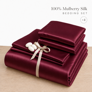 Juego de sábanas ajustables Oeko-Tex con funda de almohada de seda de 19 momme, juego de ropa de cama de seda de morera natural de alta calidad para regalo. - Product Image 2
