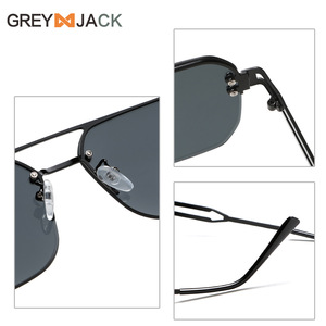 Gafas de Sol Cuadradas Metálicas Greyjack UV400 Unisex, Protección Solar, Moda, Viajes, Conducción, Actuaciones en Escenario - Product Image 2