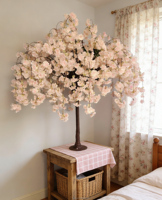 Neuer Bestseller Japanischer Sakura-Baum Maßgefertigte Rosa Kirschblüten Künstliche Umweltfreundliche Seiden-Plastik-Blumen für Hochzeit Abschluss Zuhause