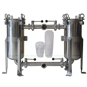 High Flow Stainless Steel Single Filter SUS304 316 Duplex Filter and Strainer Water/liquid/wine Treatment Plant Code 0 3 6 7 8 9