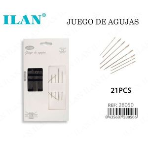 Set di aghi da cucito Ilan 21 pezzi per cucito a mano - Product Image 1