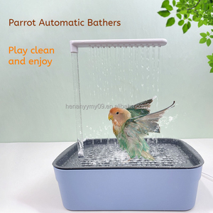 Küçük orta için otomatik papağan banyo çeşme Parakeets elektrikli kuş duş küvet Pet temizlik ve banyo için - Product Image 2