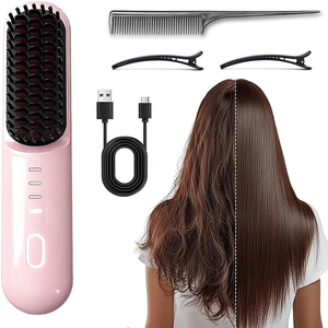 Cepillo Alisador de Pelo Portátil Inalámbrico Recargable USB-C de 4000 mAh, Mini Plancha de Pelo Caliente, Modelo 2026 Mejorado - Product Image 5