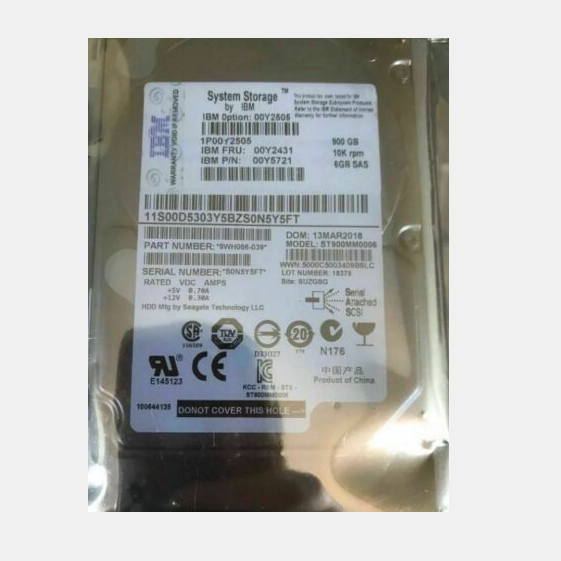 New Original for IBM 00Y2505 00Y2431 00Y5721 900GB 10K 2.5 HDD SAS