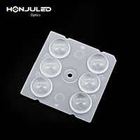 Modules de projecteurs linéaires pour plafond à LED haute baie, avec lentille optique plano-convexe moulée par injection, motif carré en PC