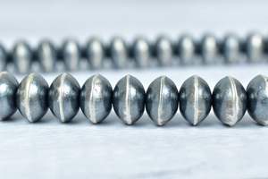 สร้อยคอเงินแท้ทำมือประดับมุกทรงจาน 14 มม. ยาว 26 นิ้ว เครื่องประดับหรูหรา ของขวัญสำหรับเธอ - Product Image 4