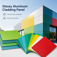 Panneau composite en aluminium brillant de 3 mm et 4 mm, plaque ACP, panneau ACM, signalétique, façade, revêtement mural extérieur