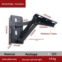 Charnières à ressort modernes et simples pour canapé, armoire, table basse – Supports de porte relevables détachables sans installation – Quincaillerie