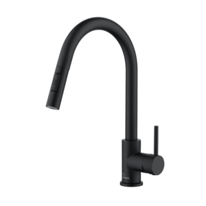Robinet de cuisine extractible Koala en acier inoxydable 304, pulvérisation à jet large, noir, garantie 5 ans, monocommande, à poser sur comptoir - Product Image 1