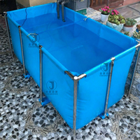 Bâche en PVC durable anti-fuite pour bassin à poissons, bassin à poissons en plastique, bassins d'aquaculture pliables pour poissons