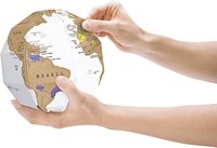 Mapa del mundo para rascar 3D de alta calidad, montaje DIY impreso UV, globo de viaje, mapa de globo para rascar de papel internacional