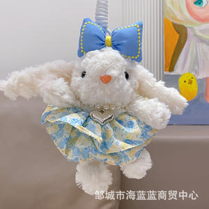 Милый плюшевый кролик с отвислыми ушками, набивка из ПП-хлопка, игрушка-зайчик, новогодняя кукла, брелок, подвеска для сумки, подарок лучшему другу - Product Image 5